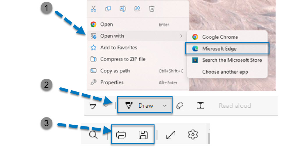 Microsoft Edge PDF Editing Steps